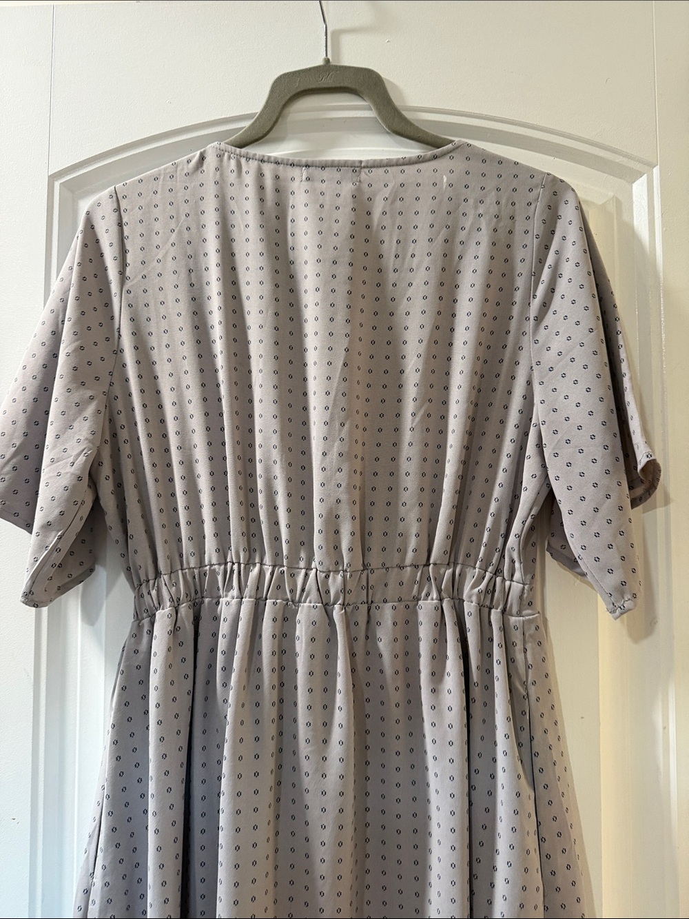 Polagram Lavender Dot Button-Front Midi Dress - Picture 5 of 6